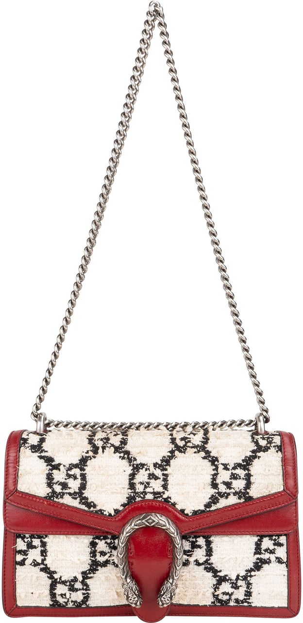 Gucci Gucci GG Tweed Monogram Dionysus Shoulder Bag Wit