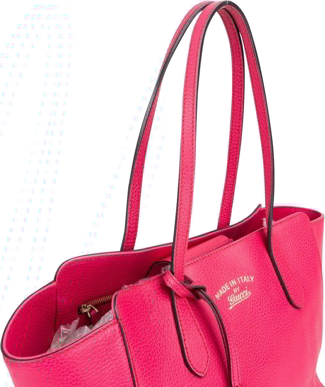 Gucci Gucci Pink Leather Swing Handbag Rood