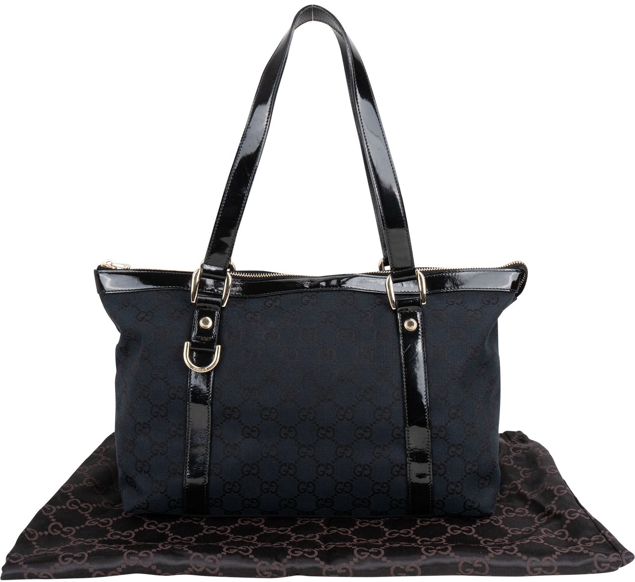 Gucci Gucci GG Monogram Abbey Handbag Zwart