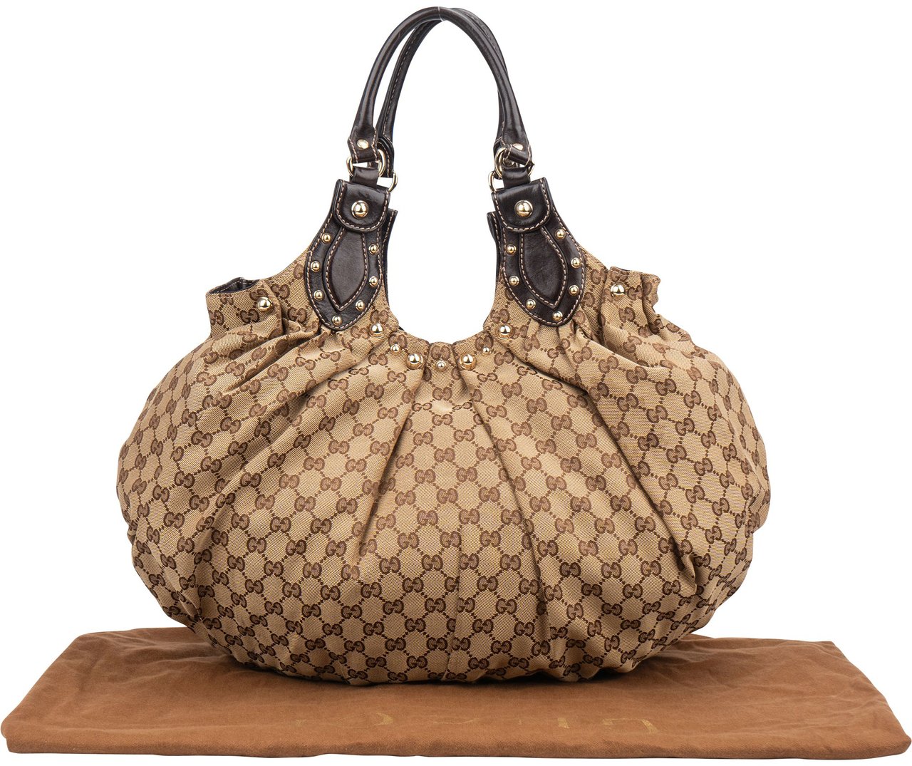 Gucci Gucci GG Monogram Pelham Handbag Bruin