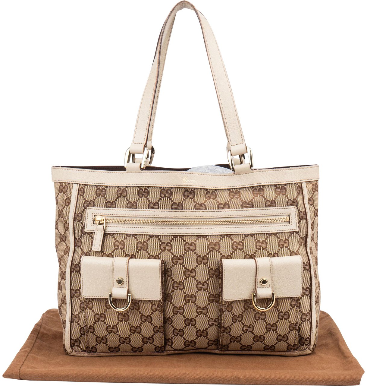 Gucci Gucci GG Monogram Abbey Handbag Bruin