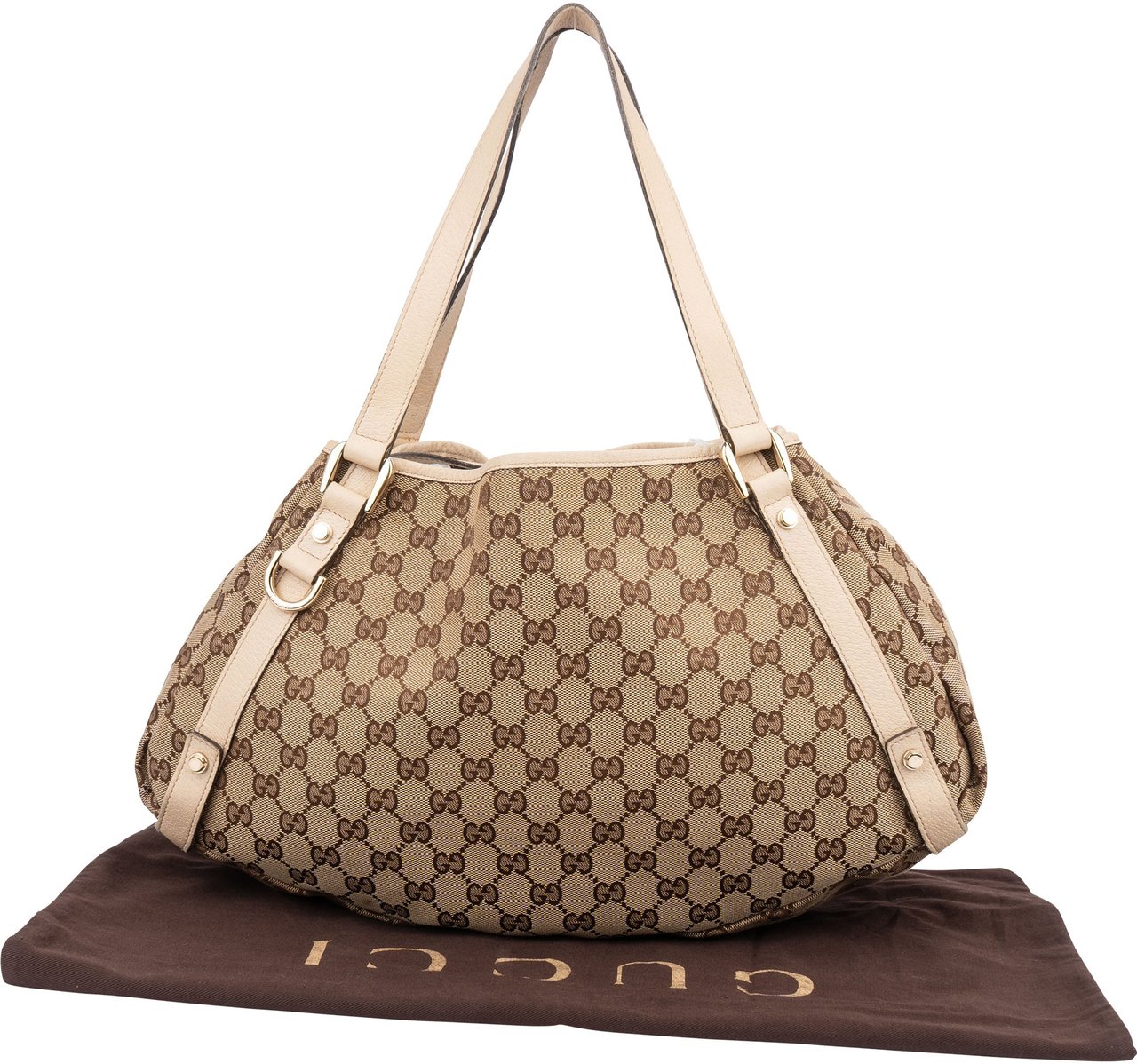Gucci Gucci GG Monogram Abbey Handbag Bruin