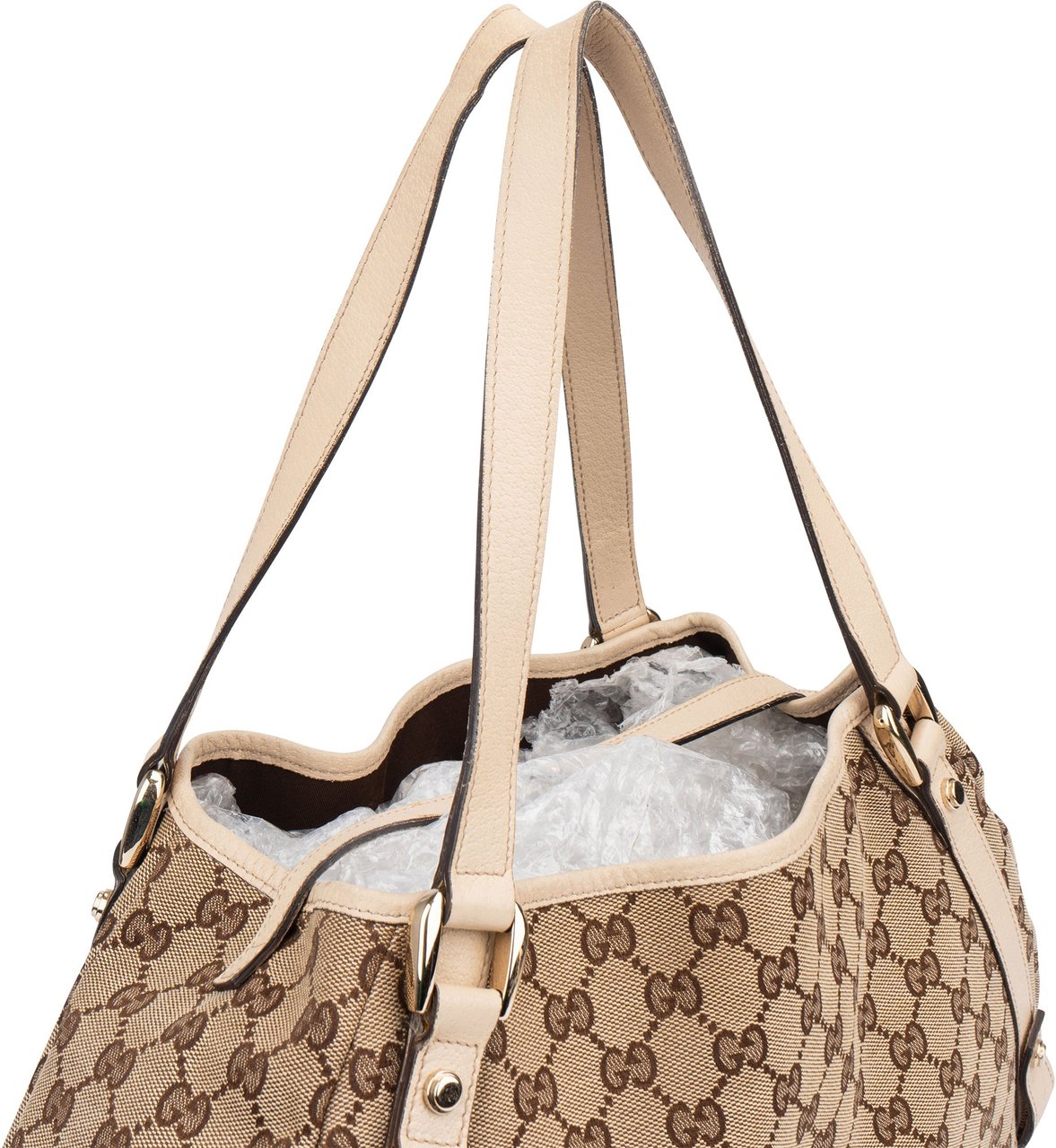 Gucci Gucci GG Monogram Abbey Handbag Bruin