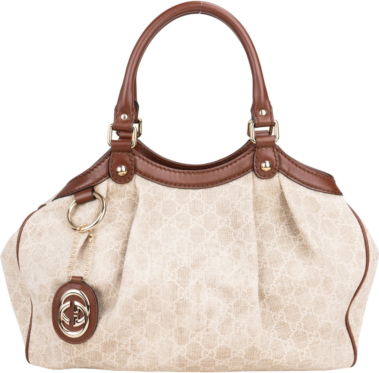 Gucci Gucci GG Monogram Sukey Handbag Bruin