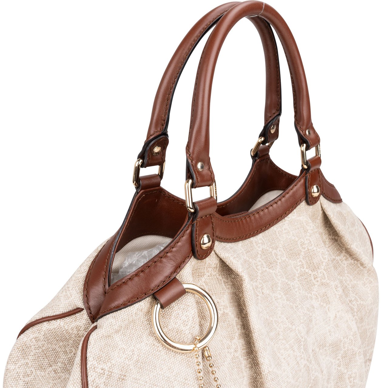 Gucci Gucci GG Monogram Sukey Handbag Bruin