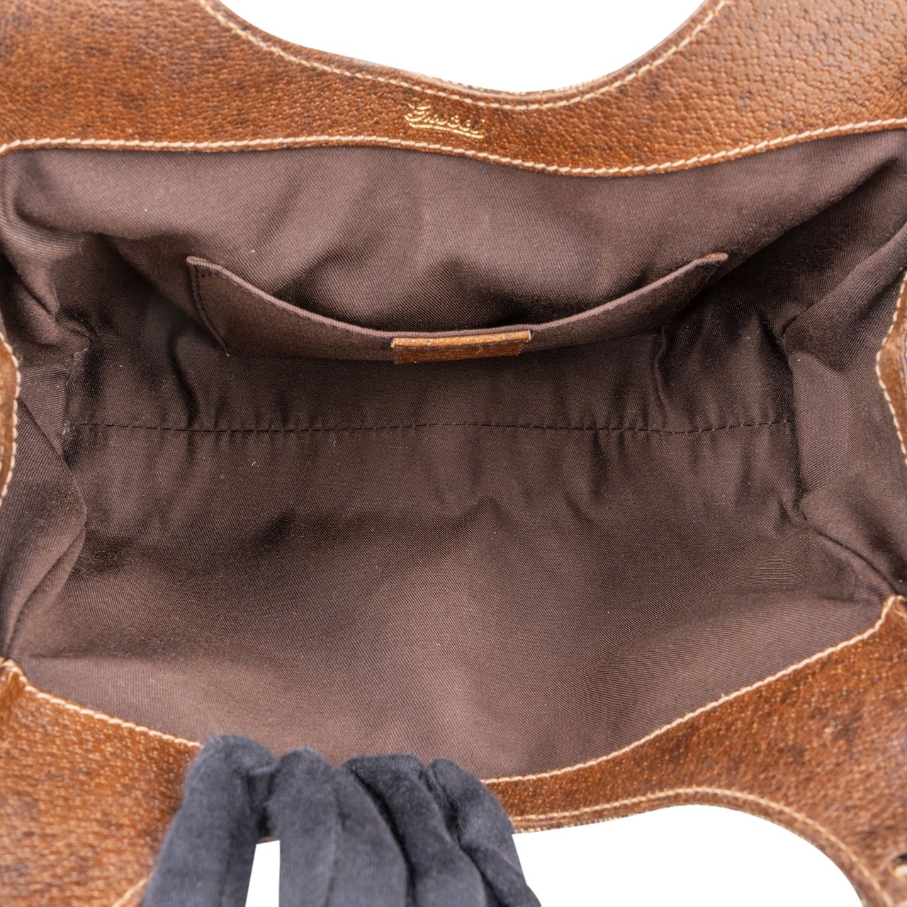 Gucci Gucci GG Monogram Jackie Handbag Bruin