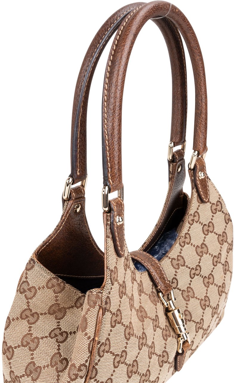Gucci Gucci GG Monogram Jackie Handbag Bruin