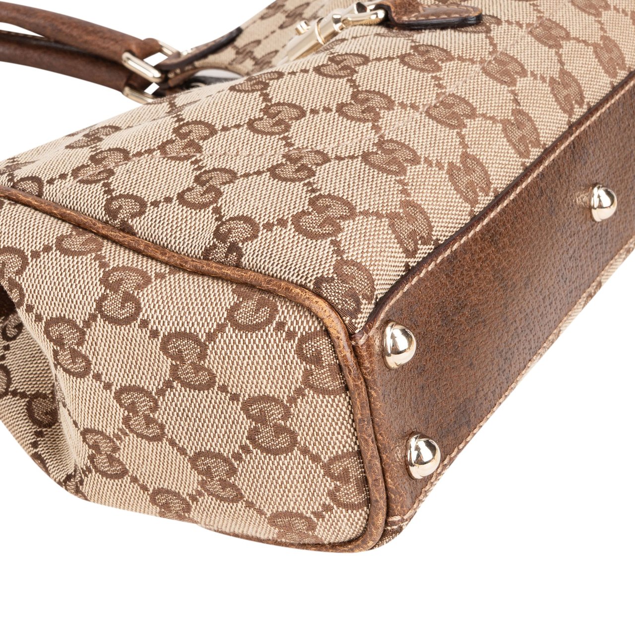 Gucci Gucci GG Monogram Jackie Handbag Bruin
