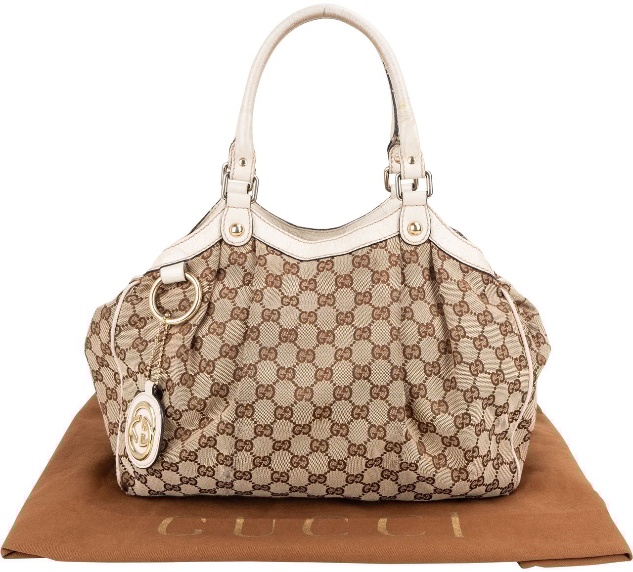Gucci Gucci GG Monogram Sukey Handbag Bruin