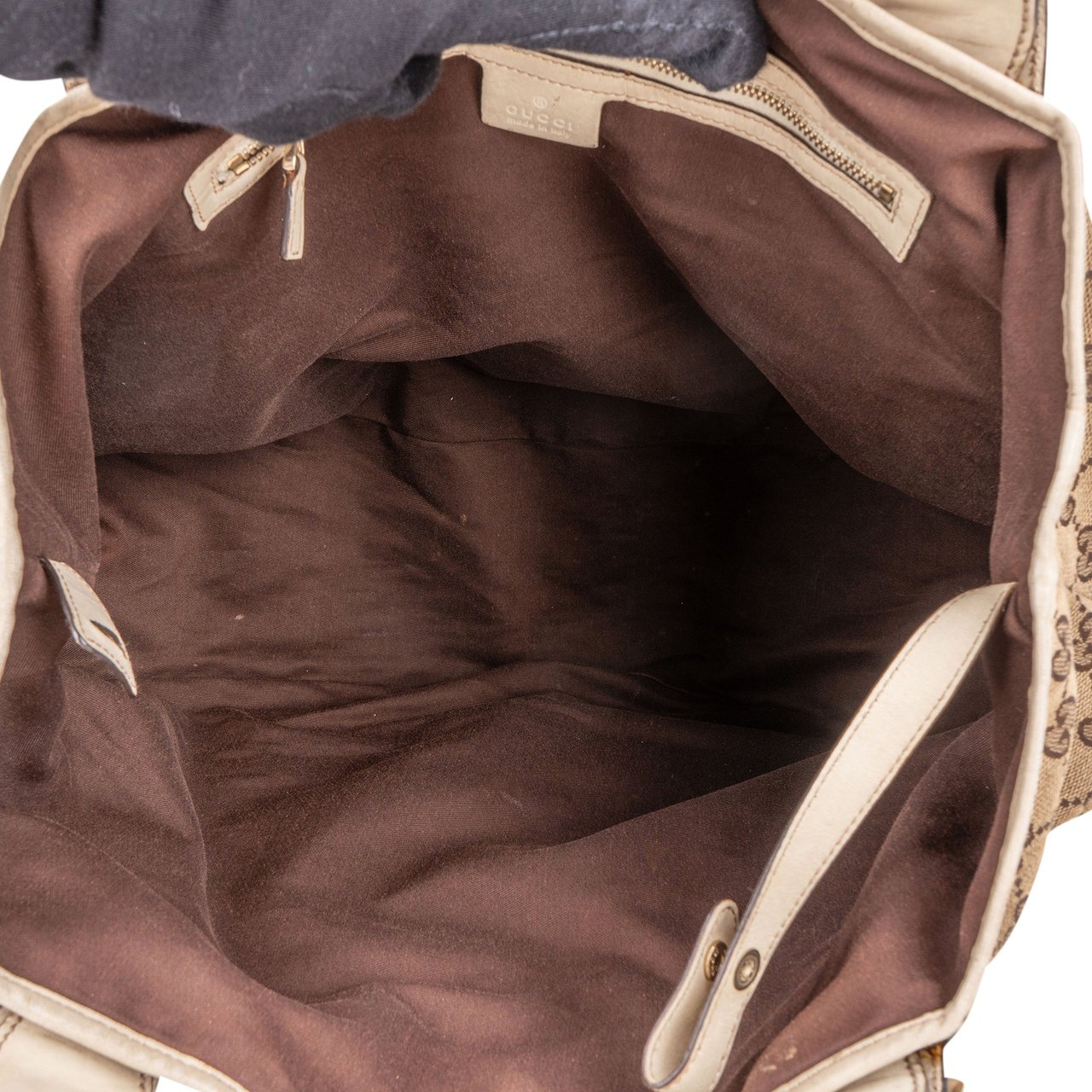 Gucci Gucci GG Monogram Pelham Handbag Bruin