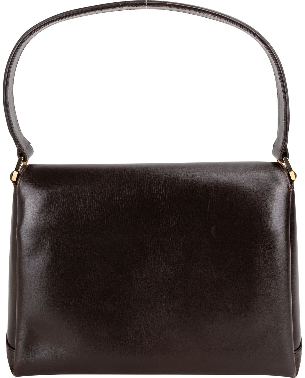 Gucci Gucci Brown Leather Turnlock Handbag Bruin