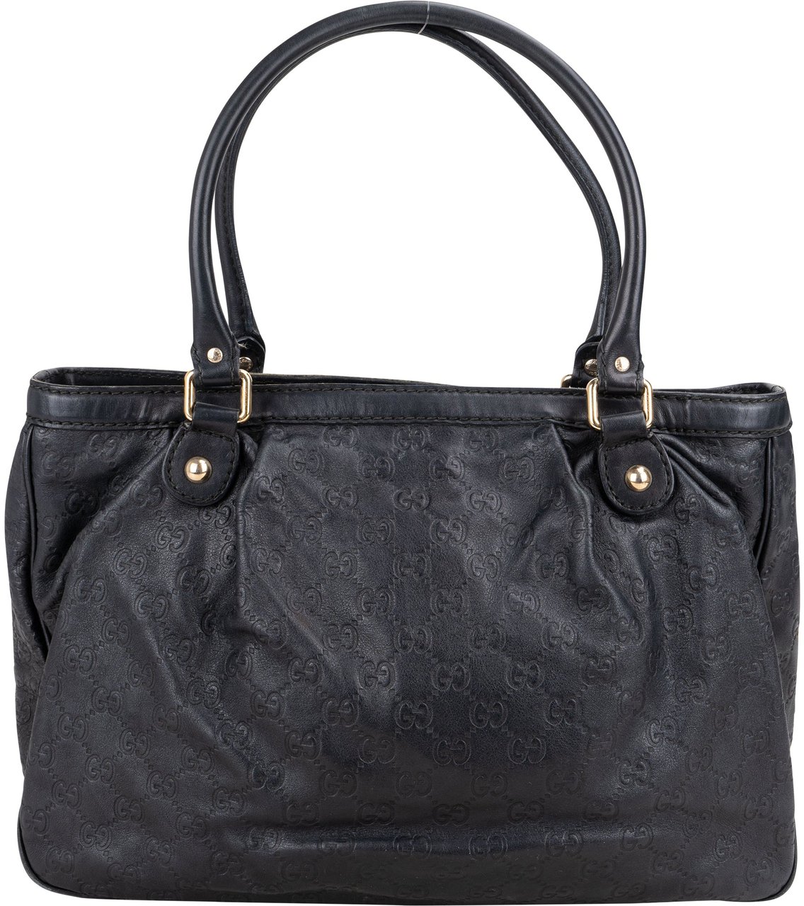 Gucci Gucci Leather GG Monogram Sukey Handbag Zwart