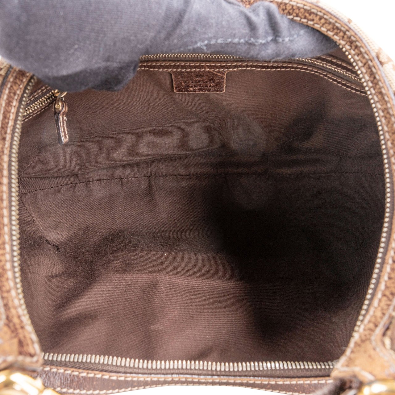 Gucci Gucci GG Monogram Horsebit Hobo Bag Bruin