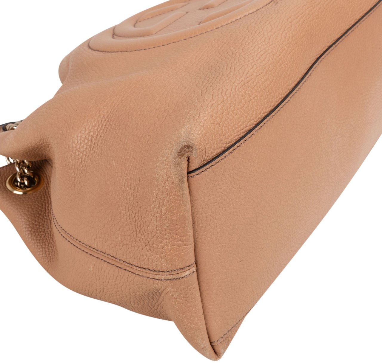 Gucci Gucci Leather GG Soho Shoulder Bag Bruin