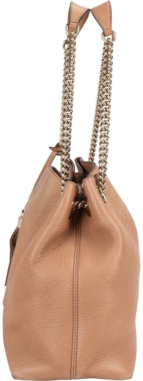 Gucci Gucci Leather GG Soho Shoulder Bag Bruin