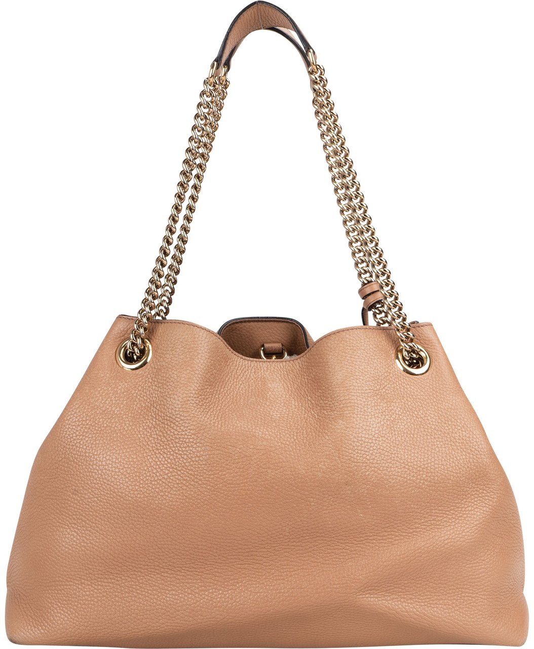 Gucci Gucci Leather GG Soho Shoulder Bag Bruin