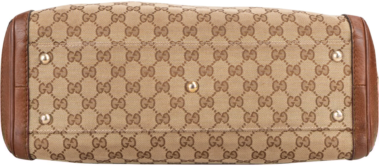 Gucci Gucci GG Monogram Bamboo Handbag Bruin