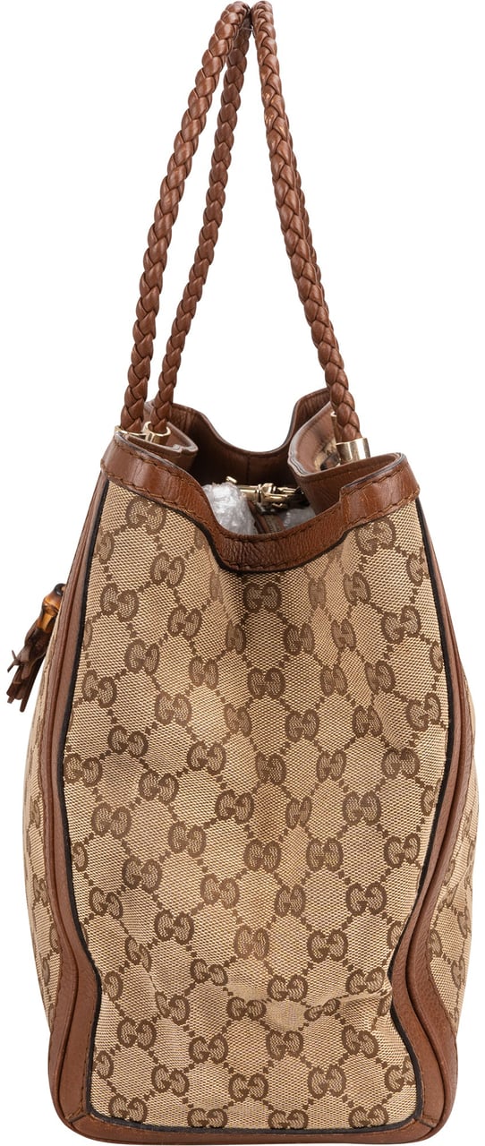 Gucci Gucci GG Monogram Bamboo Handbag Bruin