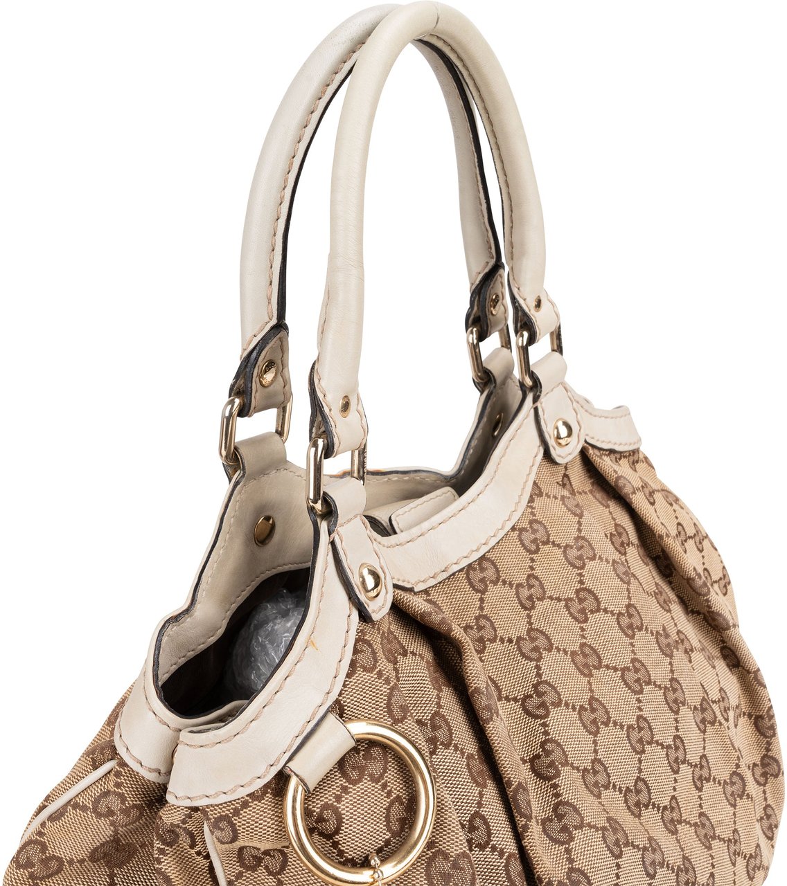 Gucci Gucci GG Monogram Sukey Handbag Bruin