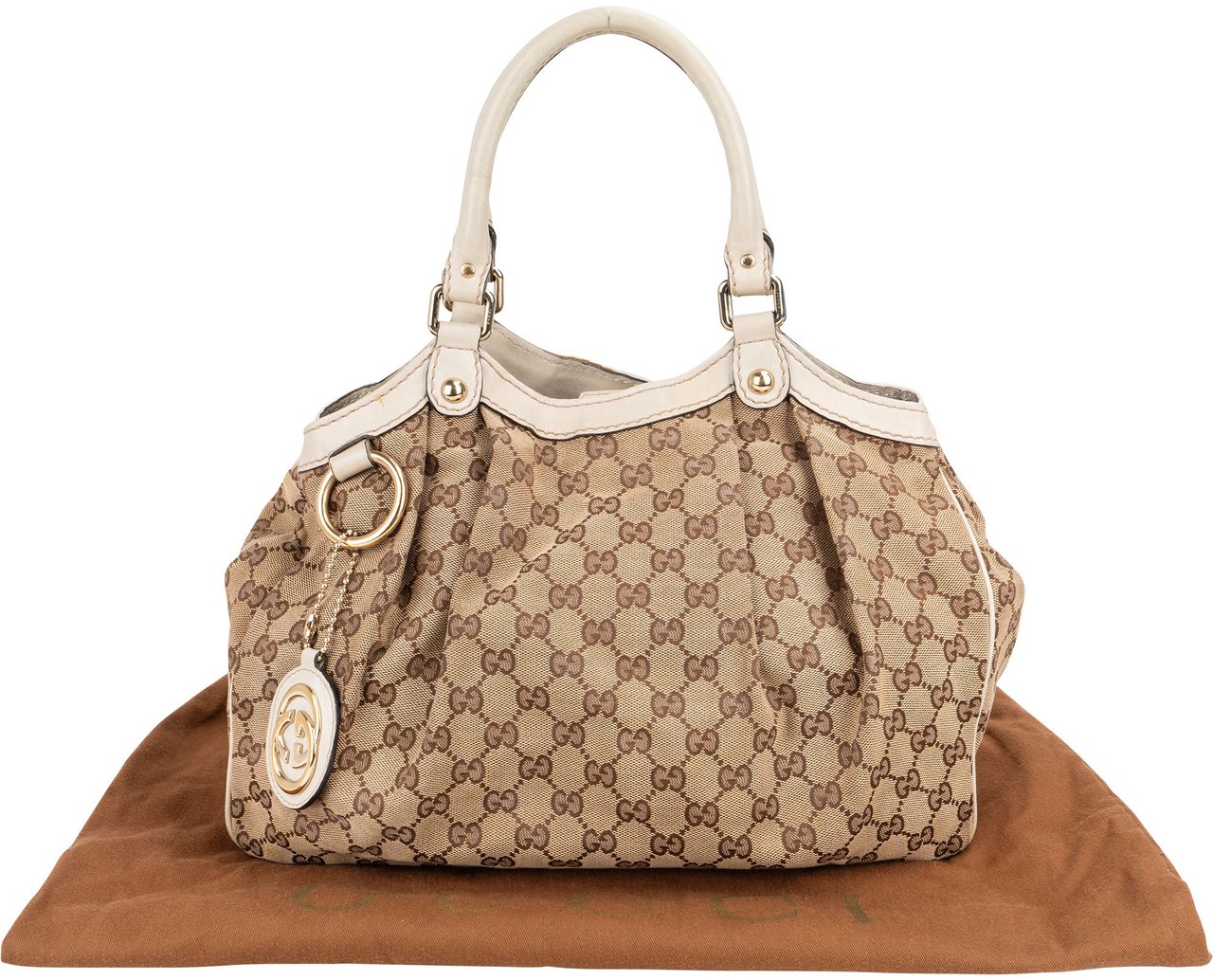 Gucci Gucci GG Monogram Sukey Handbag Bruin