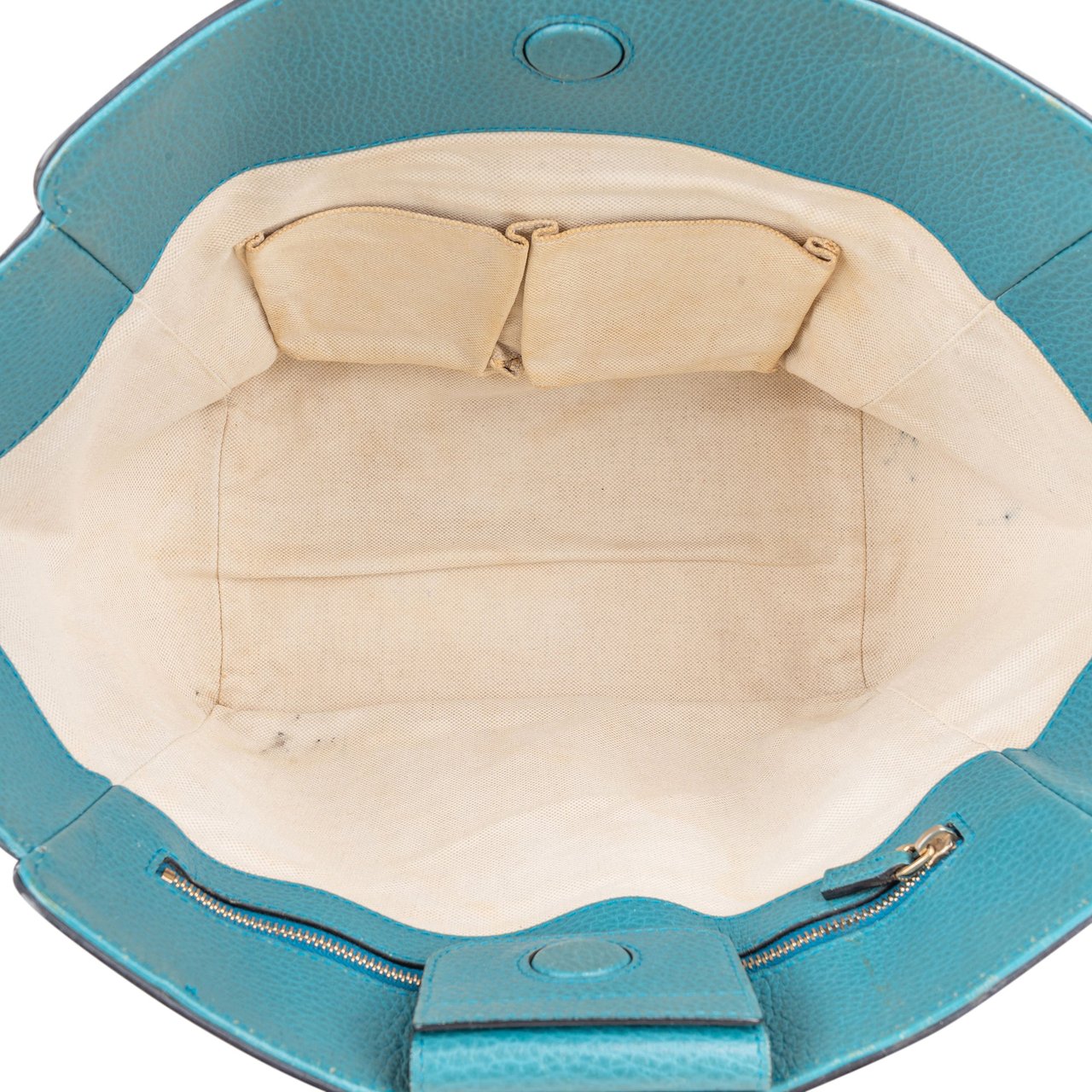 Gucci Gucci Blue Leather Swing Handbag Blauw