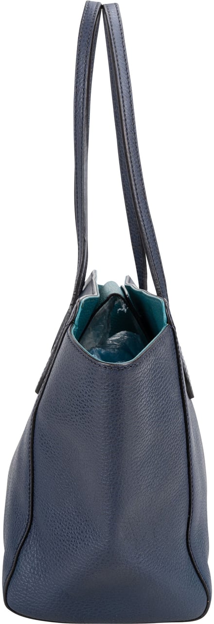 Gucci Gucci Blue Leather Swing Handbag Blauw
