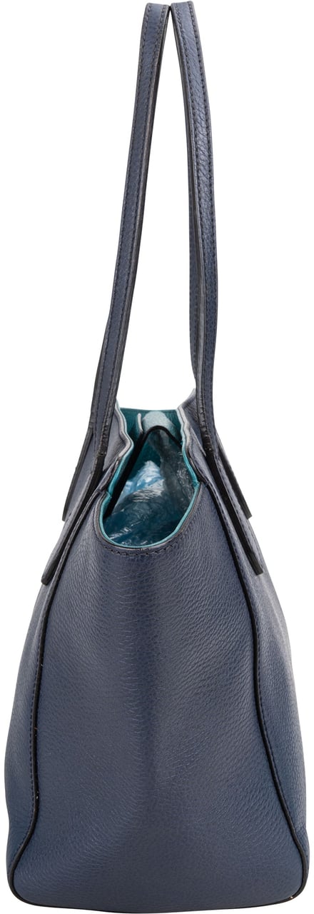 Gucci Gucci Blue Leather Swing Handbag Blauw