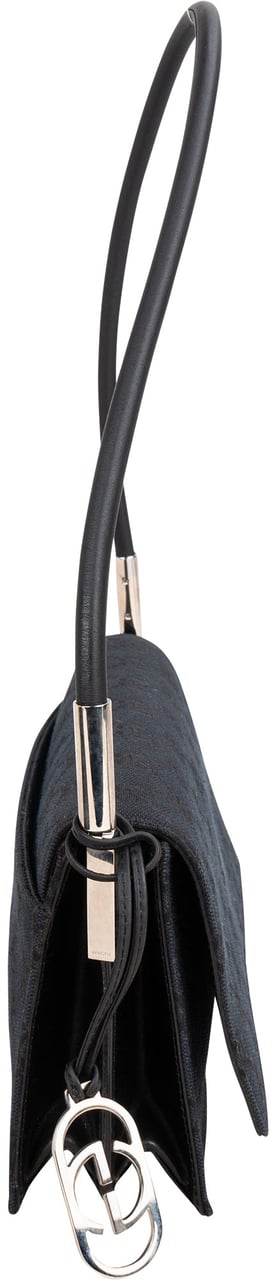 Gucci Gucci GG Monogram Flap Shoulder Bag Zwart