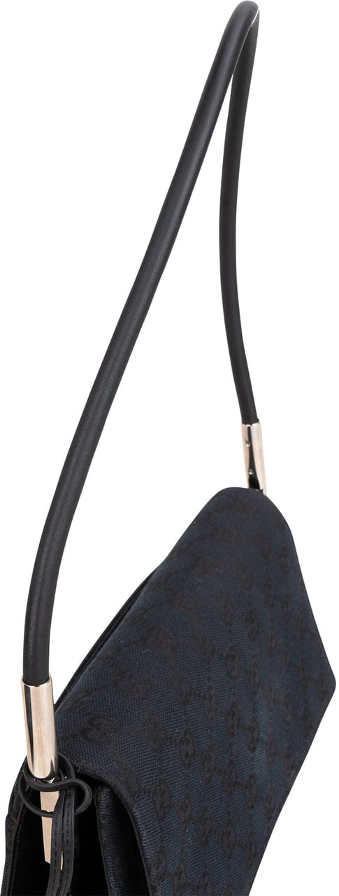 Gucci Gucci GG Monogram Flap Shoulder Bag Zwart