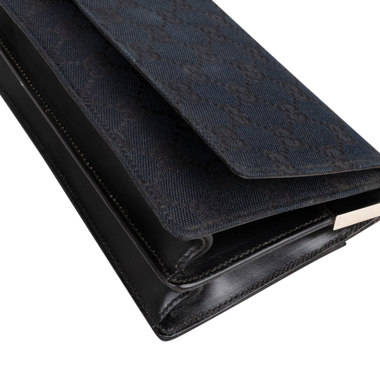 Gucci Gucci GG Monogram Flap Shoulder Bag Zwart