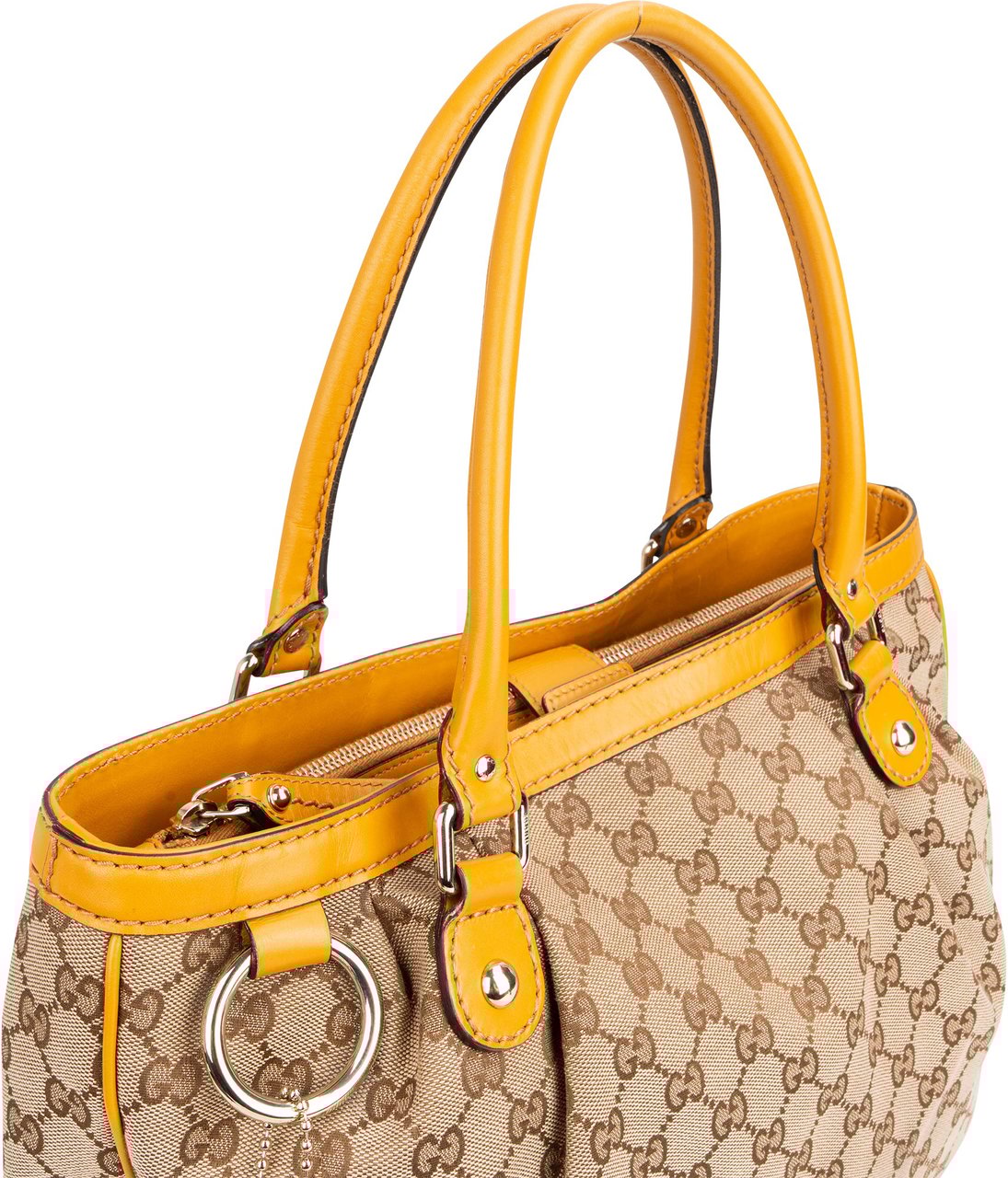 Gucci Gucci GG Monogram Sukey Handbag Bruin