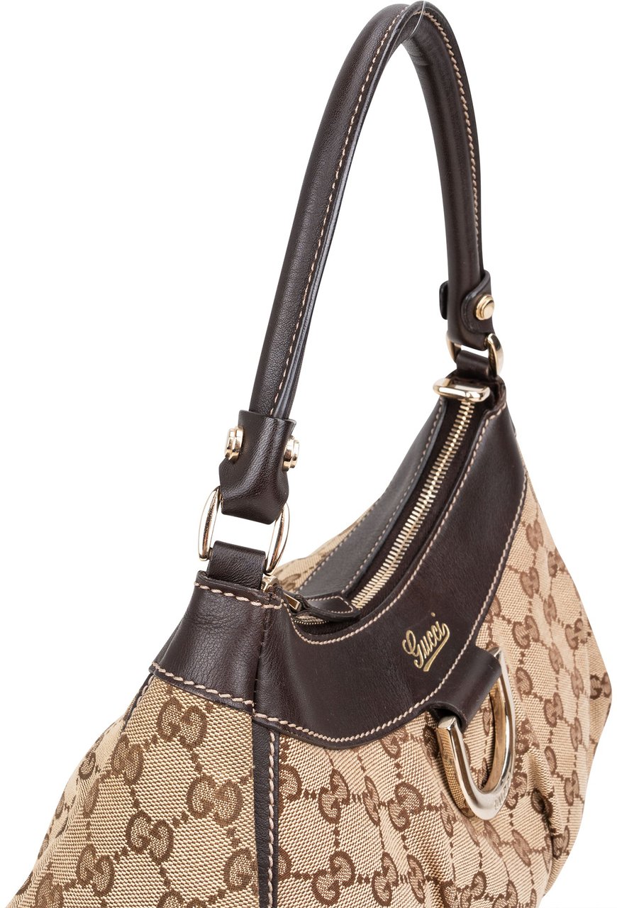 Gucci Gucci GG Monogram Abbey Handbag Bruin