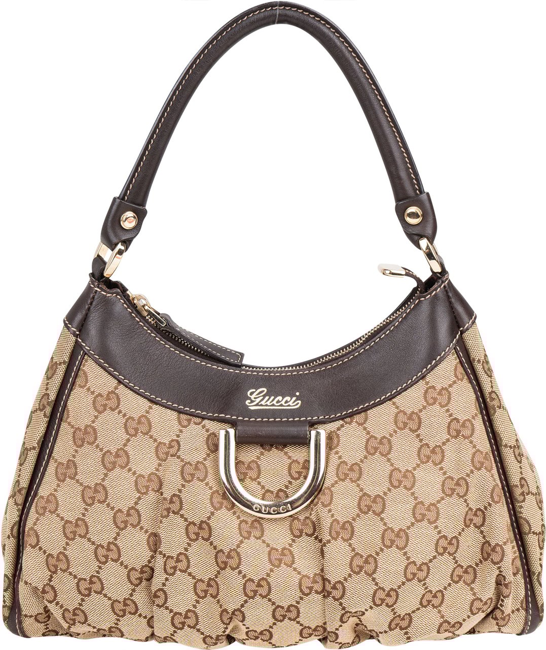 Gucci Gucci GG Monogram Abbey Handbag Bruin