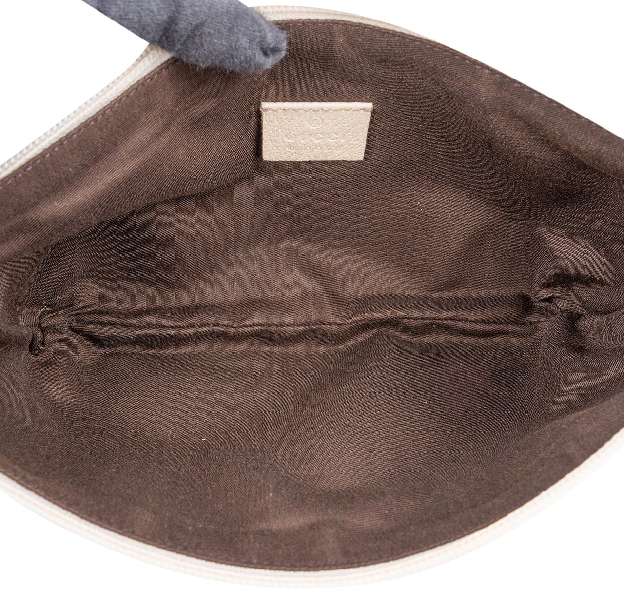 Gucci Gucci Canvas Monogram Boat Handbag Bruin