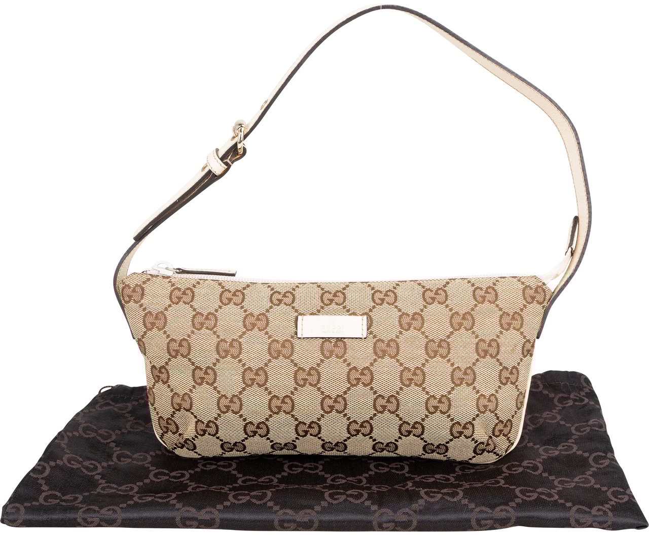 Gucci Gucci Canvas Monogram Boat Handbag Bruin