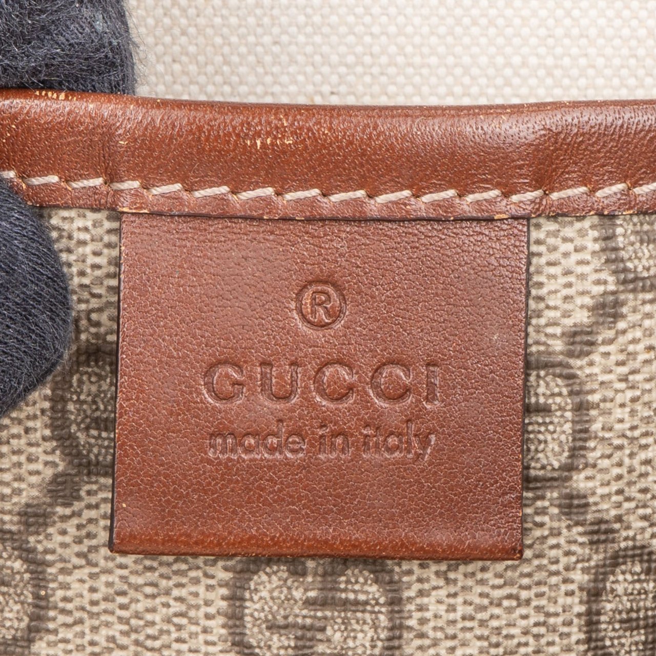 Gucci Gucci Canvas GG Monogram Sherry Line Handbag Bruin