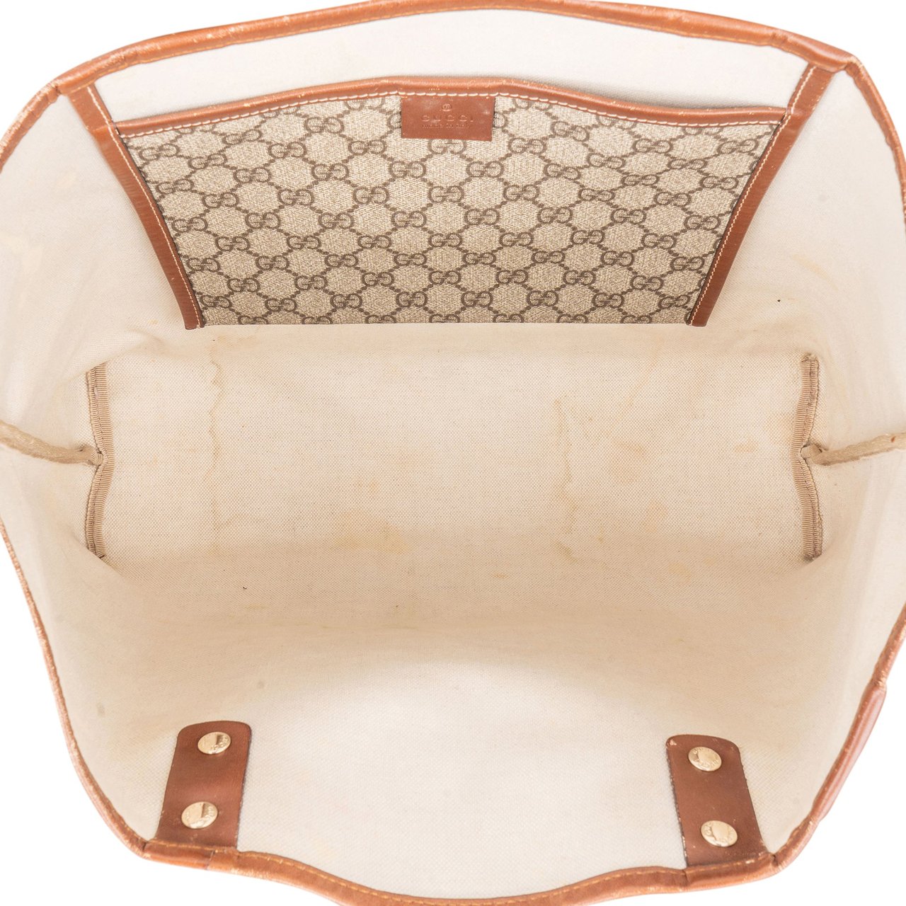 Gucci Gucci Canvas GG Monogram Sherry Line Handbag Bruin