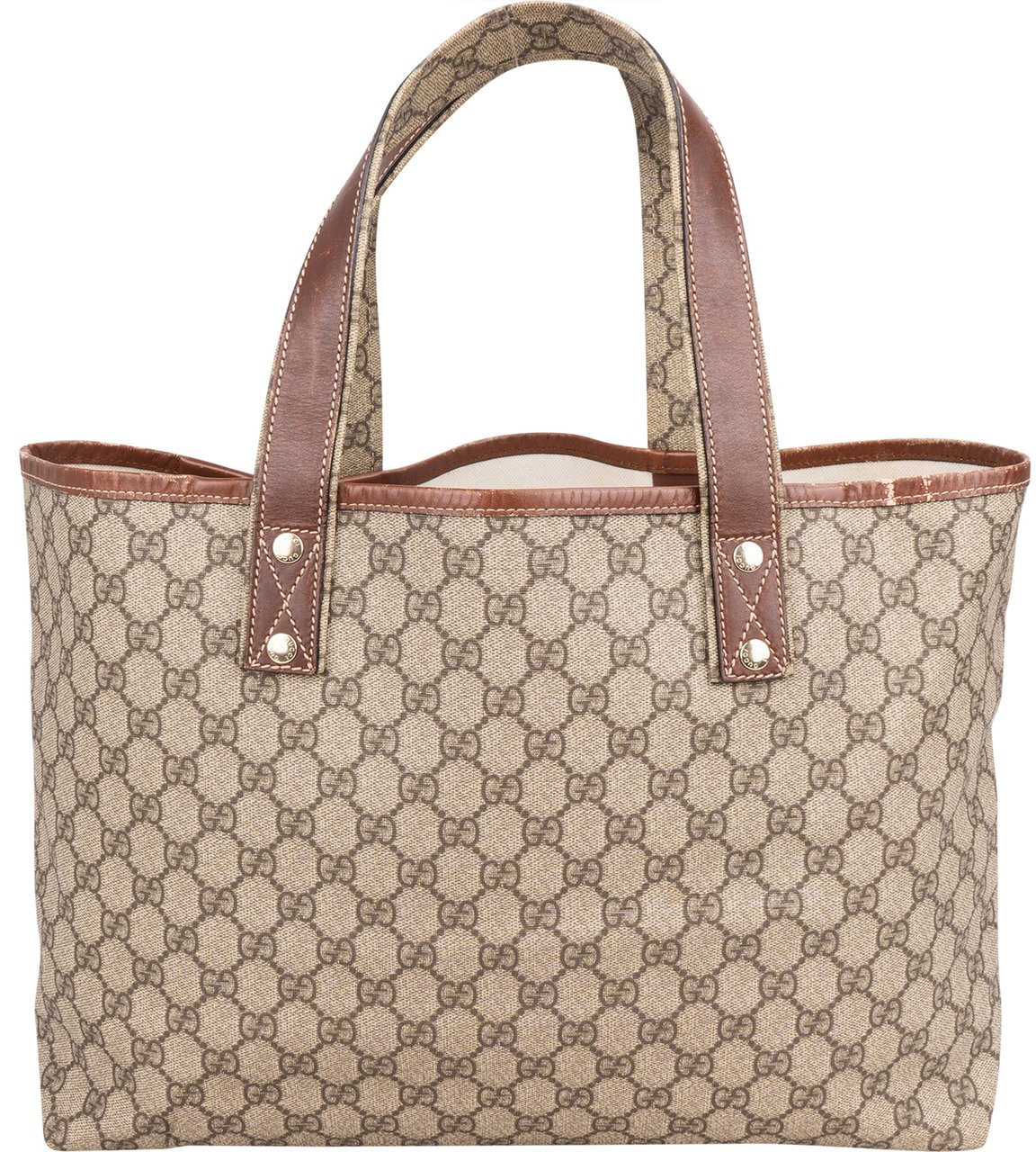 Gucci Gucci Canvas GG Monogram Sherry Line Handbag Bruin