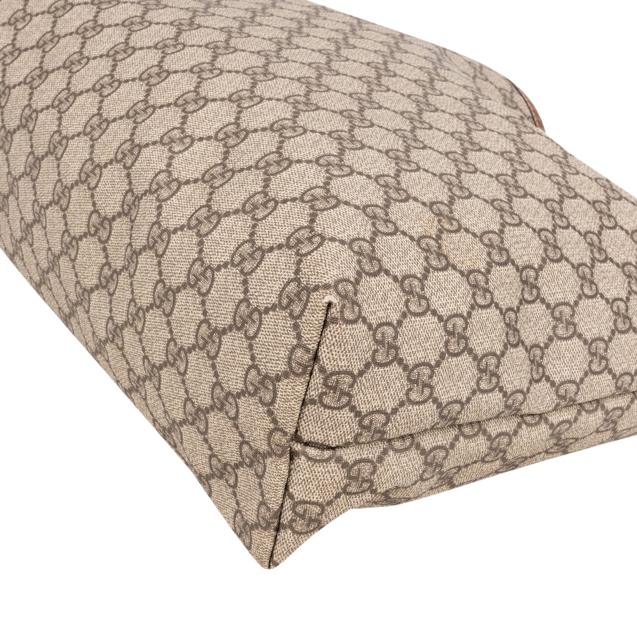 Gucci Gucci Canvas GG Monogram Sherry Line Handbag Bruin