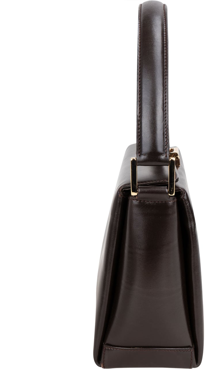 Gucci Gucci Classic Brown Leather Handbag Bruin