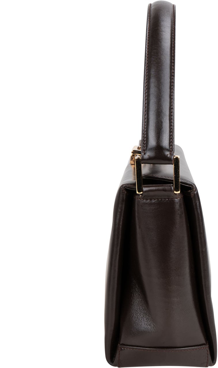 Gucci Gucci Classic Brown Leather Handbag Bruin