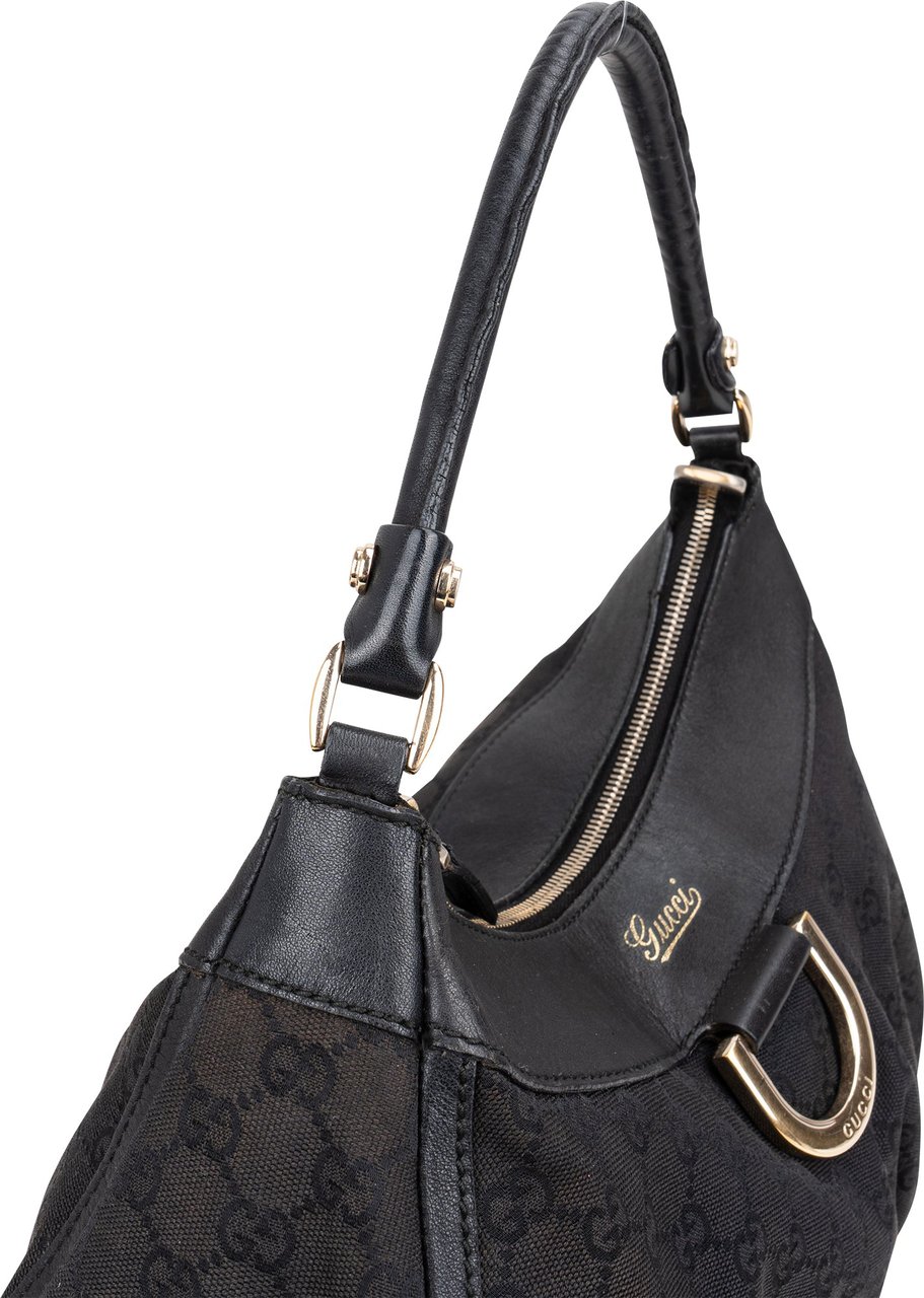 Gucci Gucci GG Monogram Abbey Handbag Zwart
