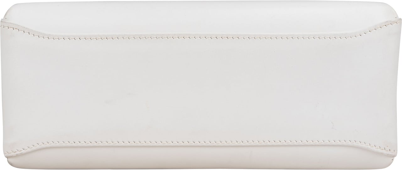 Gucci All White Leather Turnlock Handbag Wit
