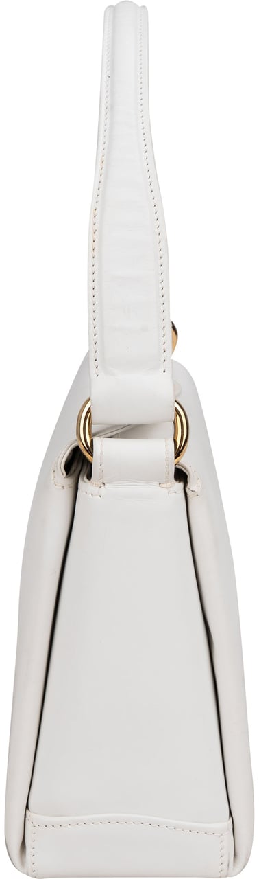Gucci All White Leather Turnlock Handbag Wit