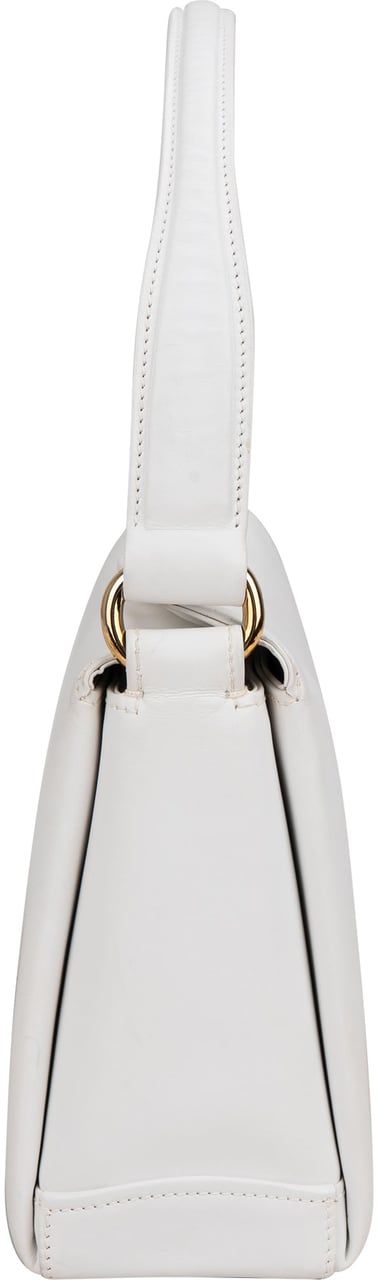 Gucci All White Leather Turnlock Handbag Wit