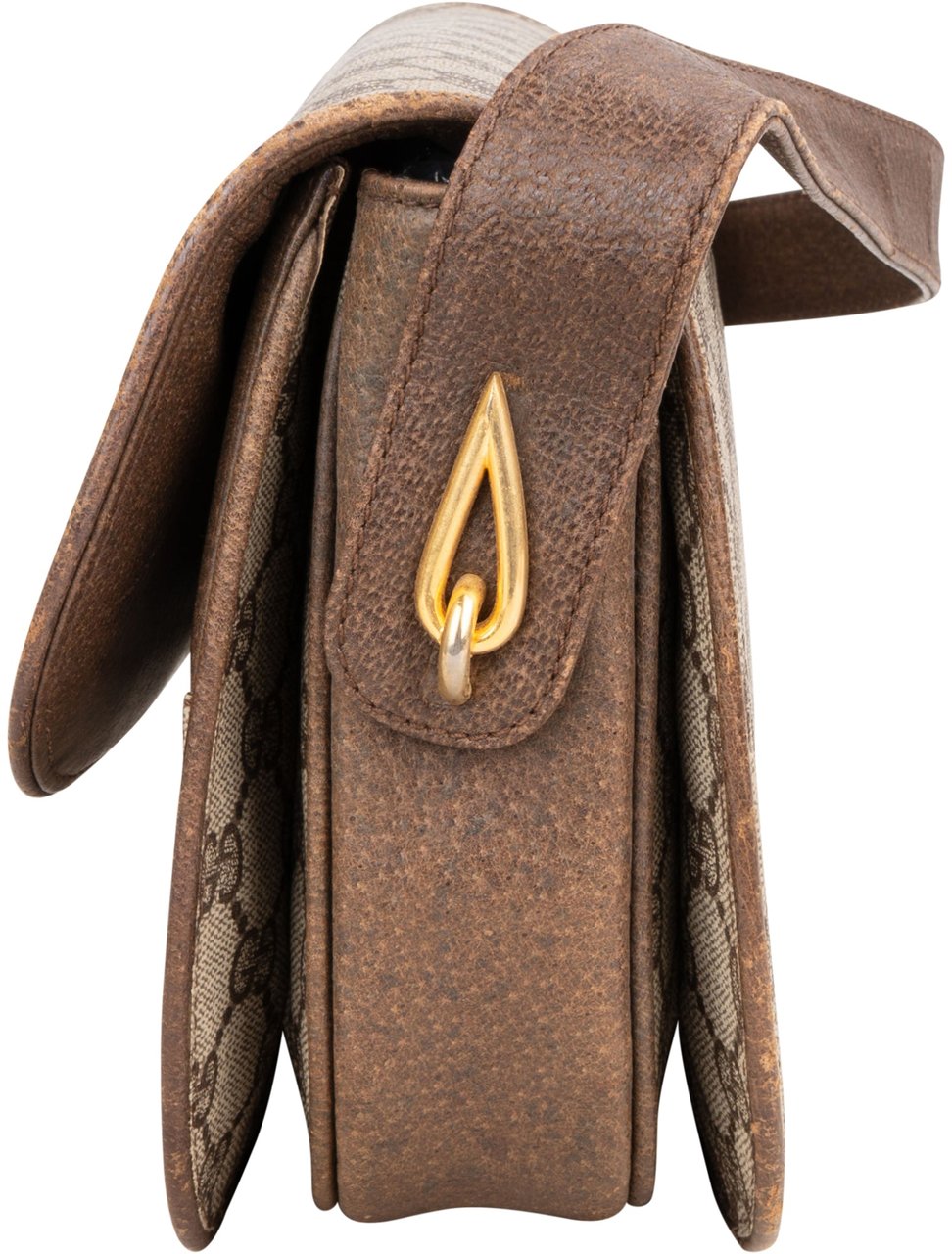 Gucci Gucci GG Canvas Monogram Crossbody Bag Bruin