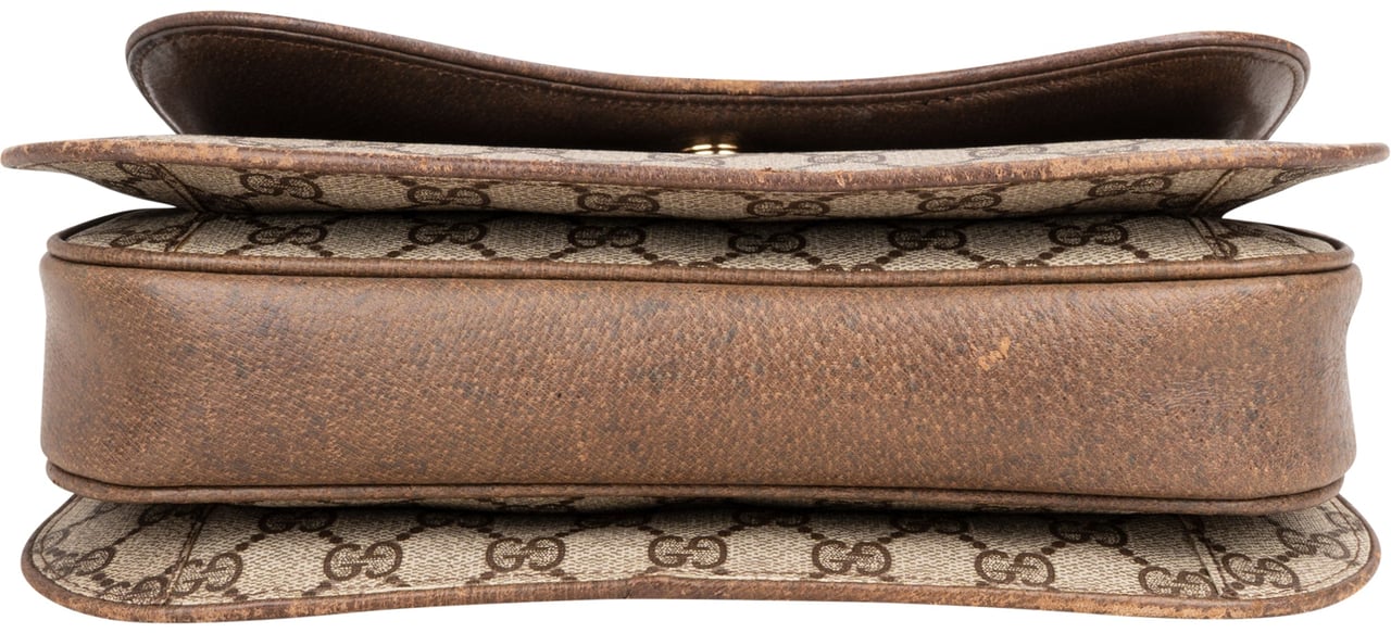 Gucci Gucci GG Canvas Monogram Crossbody Bag Bruin