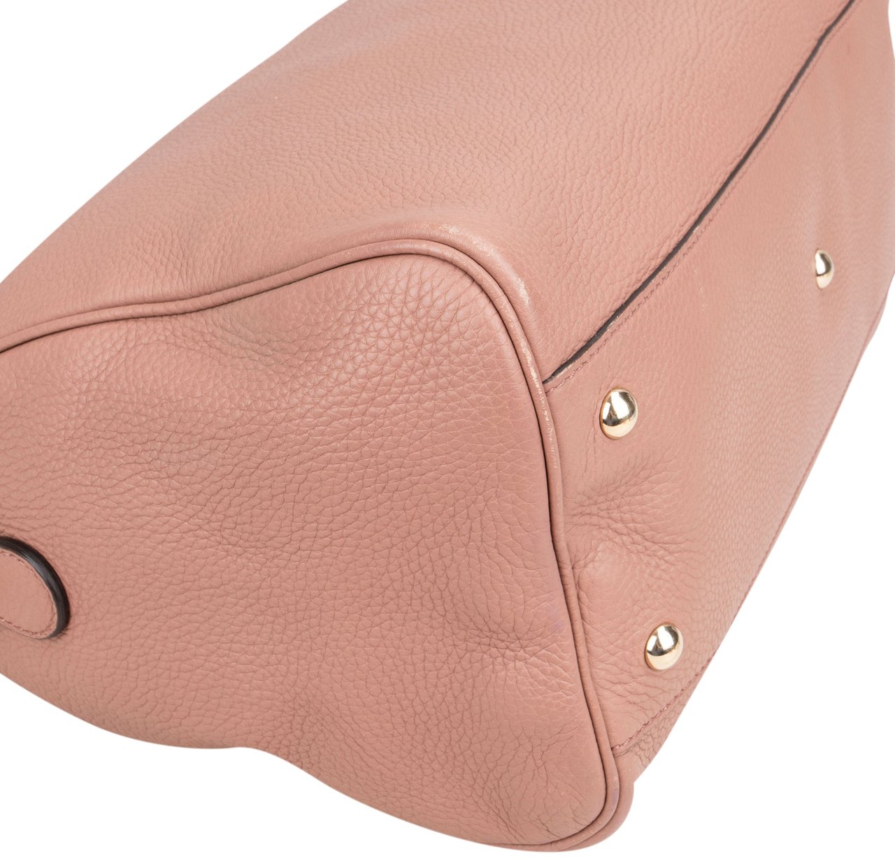 Gucci Pink Leather Bamboo Handbag Roze