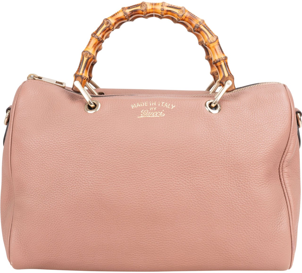 Gucci Gucci Pink Leather Bamboo Handbag Roze