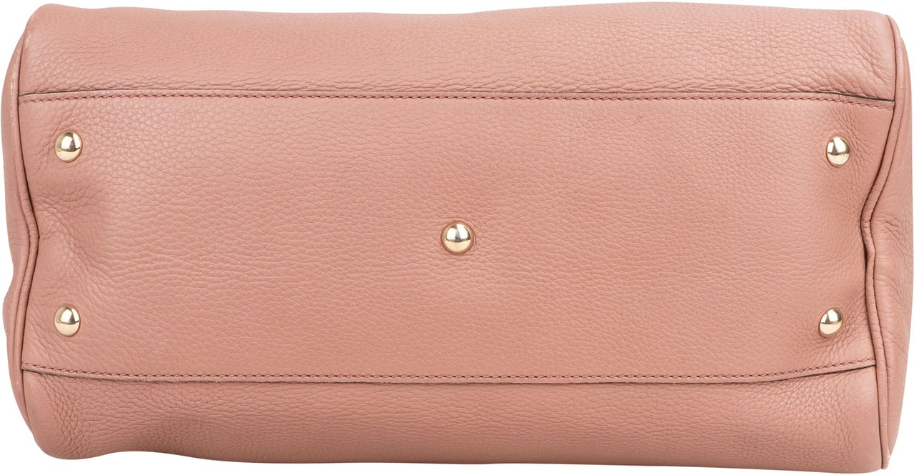 Gucci Pink Leather Bamboo Handbag Roze